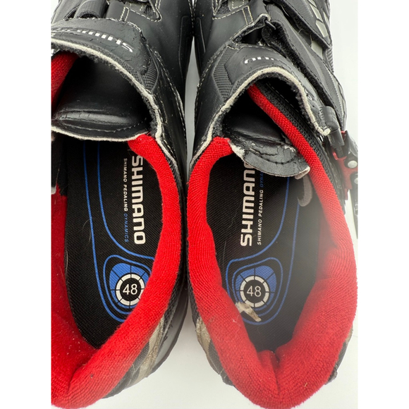 Shimano SPD Mountain Bike Cycling Shoes Black Red Men’s Size 13 - Picture 7 of 9